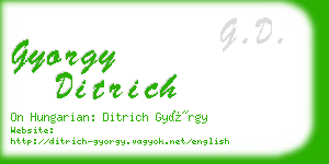 gyorgy ditrich business card